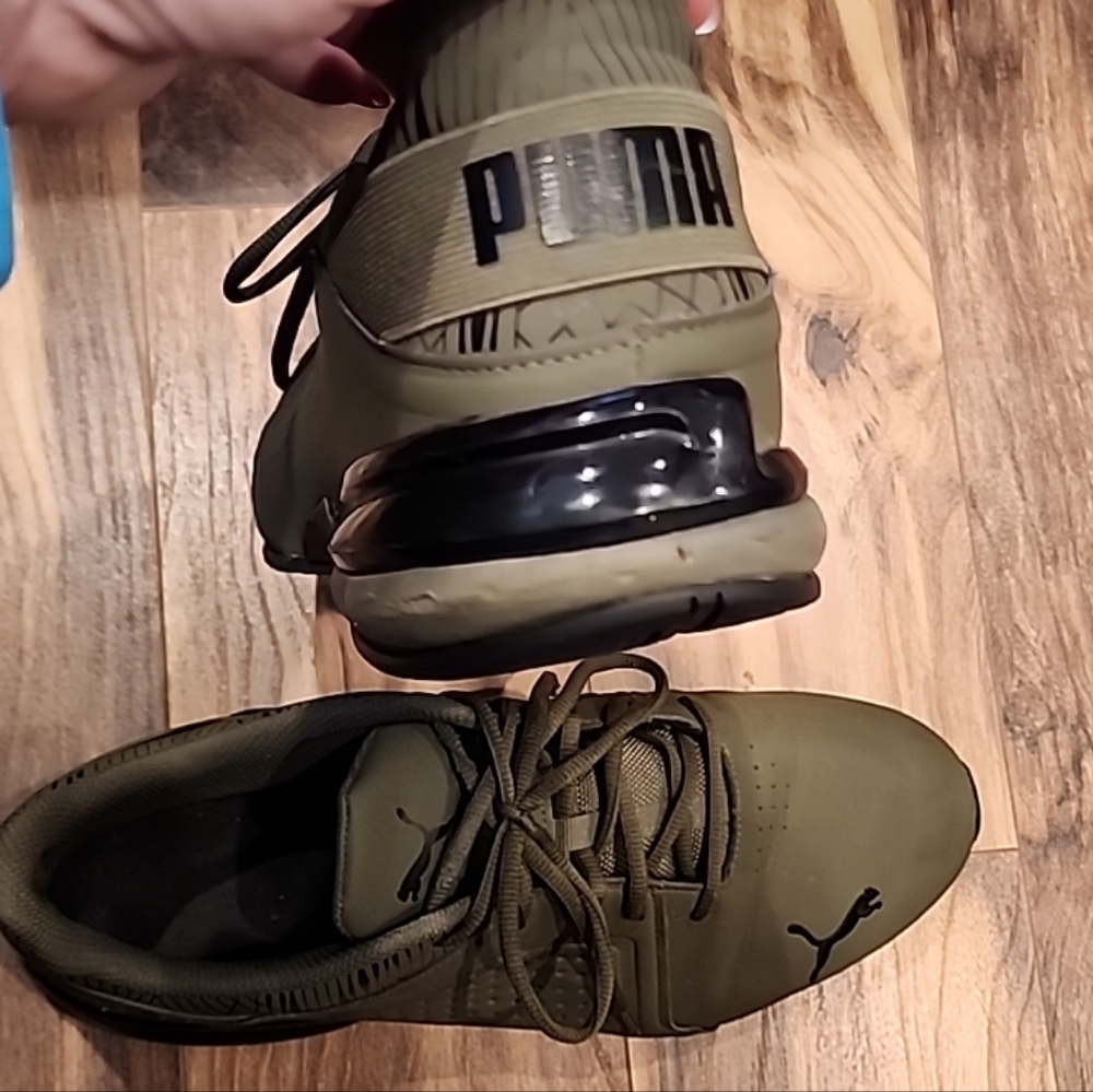 Puma Men’s Olive Green Sneakers Size 13 Running Training Shoes Lightweight Mesh - Picture 6 of 6